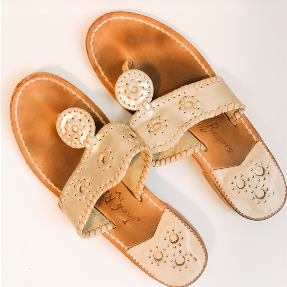 Gold Jack Rogers Sandals